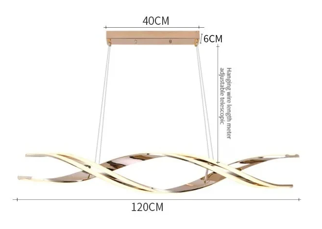 モダン LEDウェーブペンダントライト ロング3407