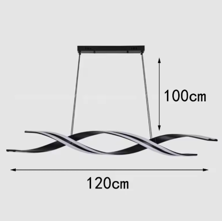 モダン LEDウェーブペンダントライト ロング3407