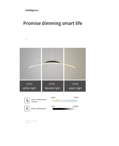 モダン LEDアーチペンダントライト ロング3409