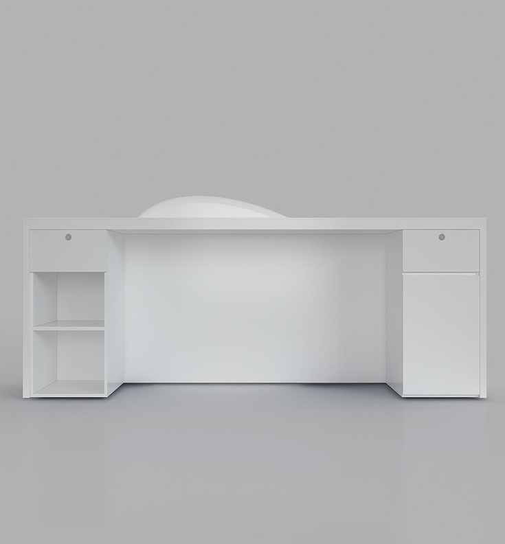 ユニークな形状の受付カウンター | ラグジュアリーな空間に最適