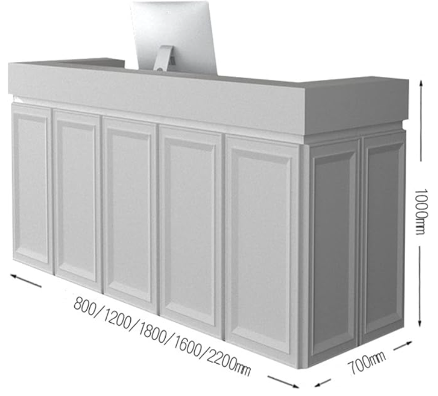 クラシックな受付カウンター | ホワイトデザイン