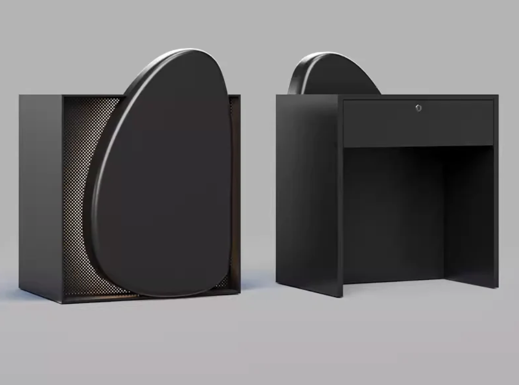 ユニークな形状の受付カウンター | ラグジュアリーな空間に最適