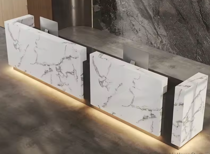 Modern reception counter 146