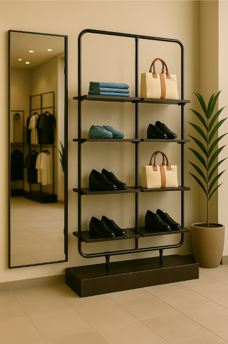 Modern boutique display rack 122