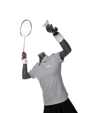 バドミントン 女性スポーツマネキン サーブポーズ