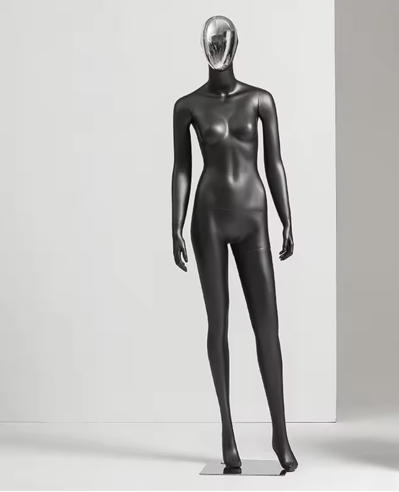 モダンデザインの女性フルボディマネキン(ブラックカラー・全身タイプ)