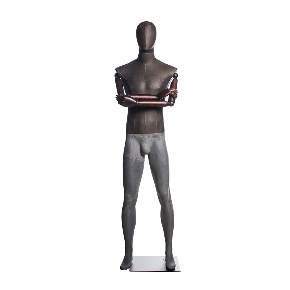 木製手付き全身マネキン・店舗用ディスプレイ什器・高級感デザイン