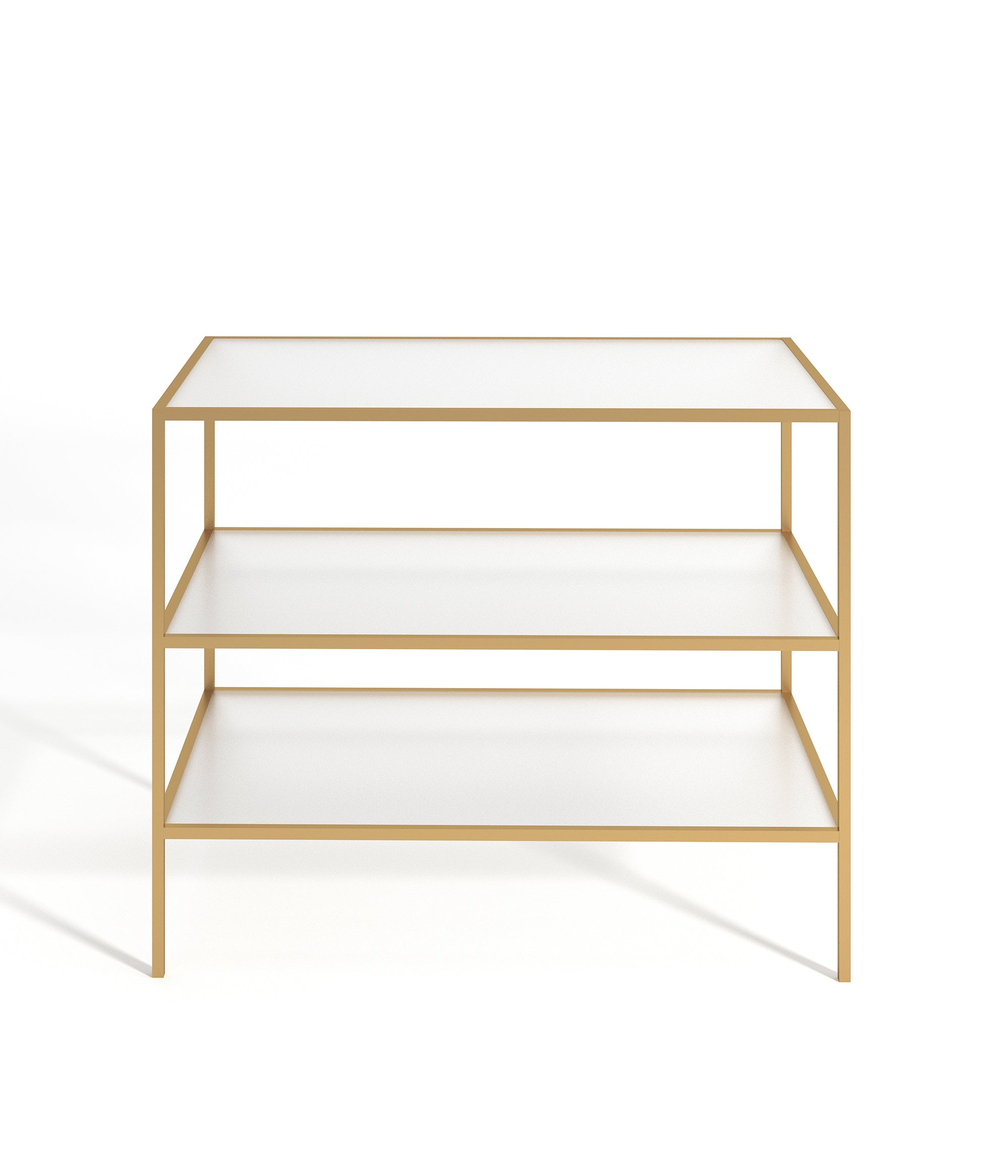 ミニマルデザインのモダンな金属フレームテーブル - ブティック、メゾン、商業スペースに最適