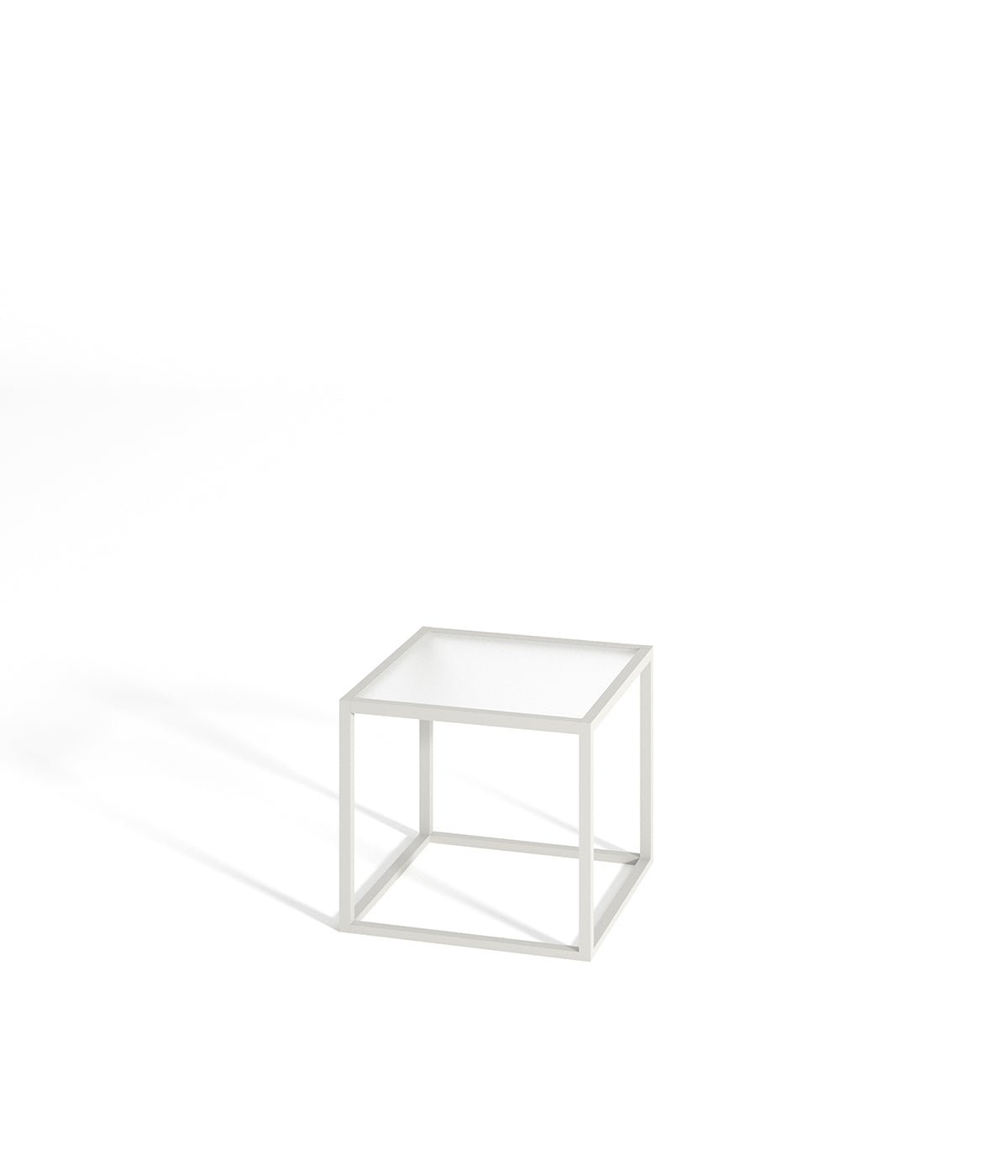 ミニマルデザインのモダンな金属フレームテーブル - ブティック、メゾン、商業スペースに最適