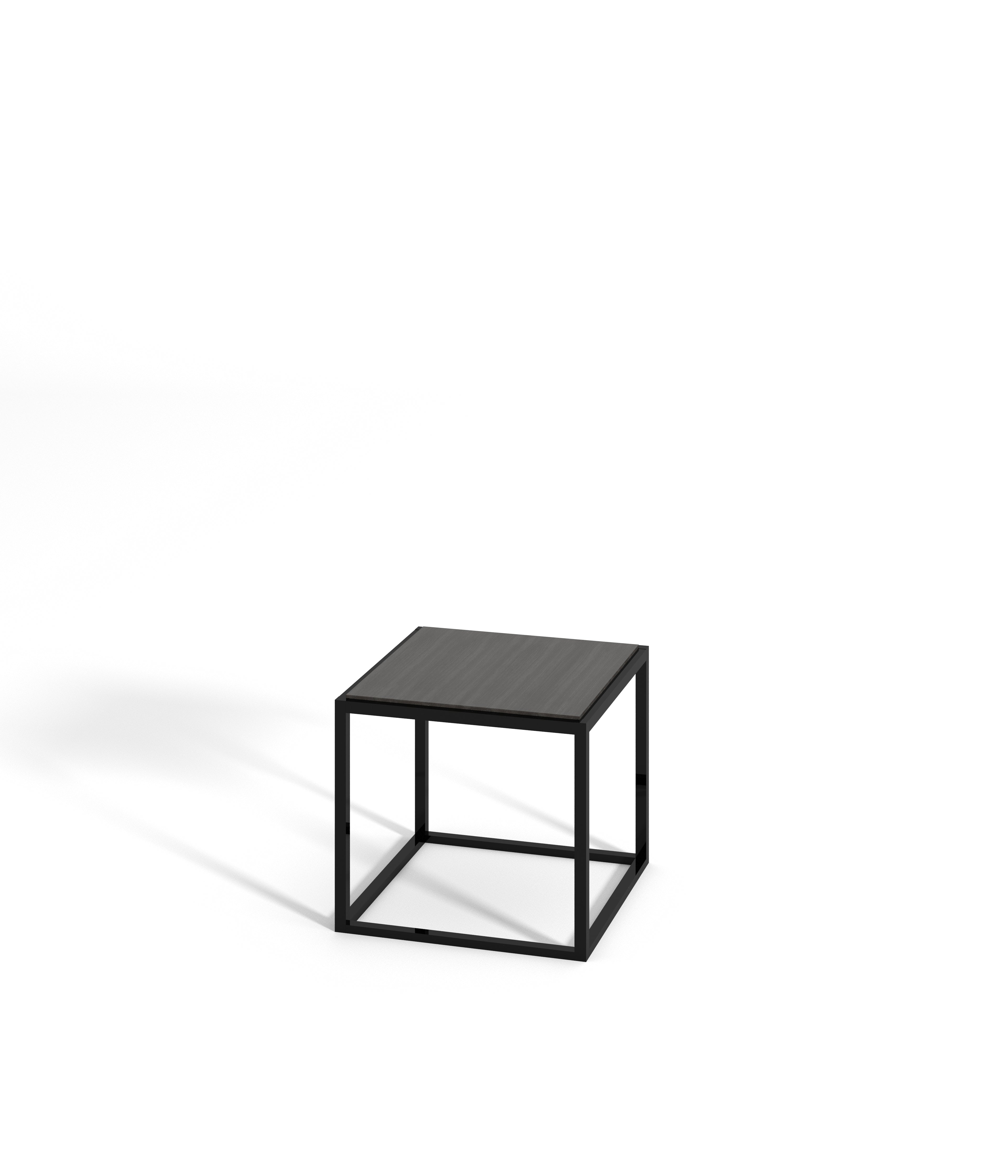 ミニマルデザインのモダンな金属フレームテーブル - ブティック、メゾン、商業スペースに最適