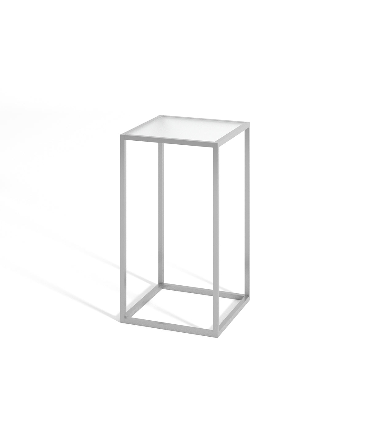 ミニマルデザインのモダンな金属フレームテーブル - ブティック、メゾン、商業スペースに最適