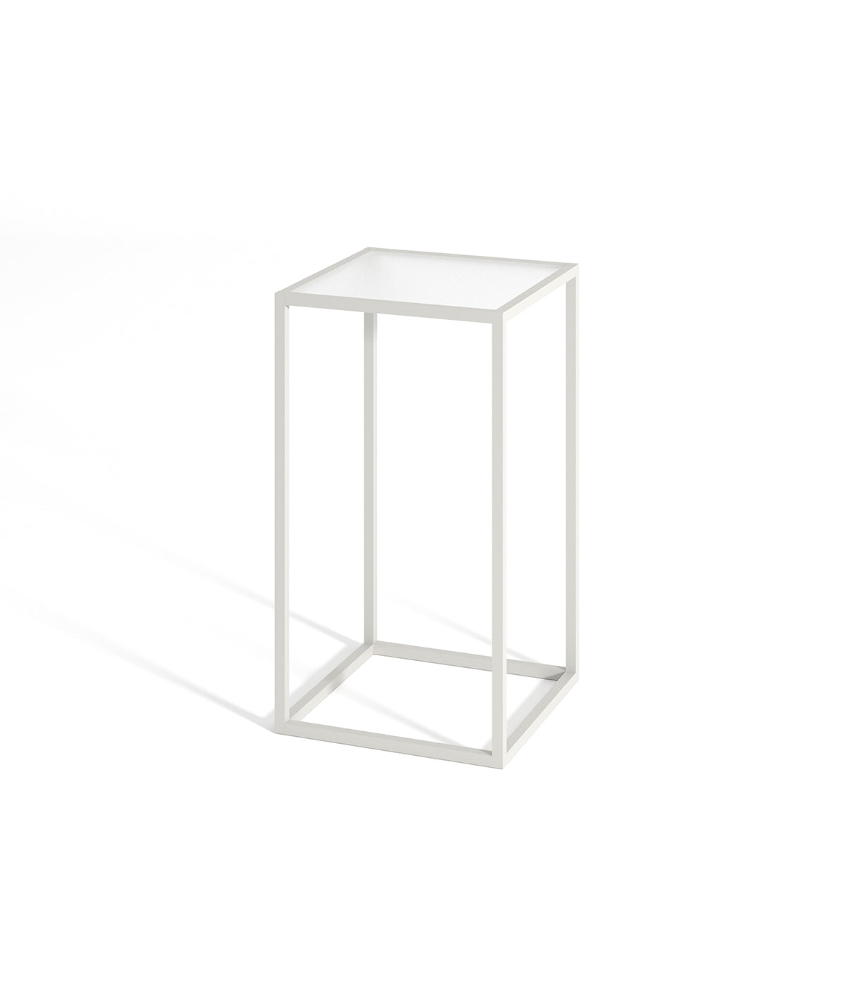 ミニマルデザインのモダンな金属フレームテーブル - ブティック、メゾン、商業スペースに最適