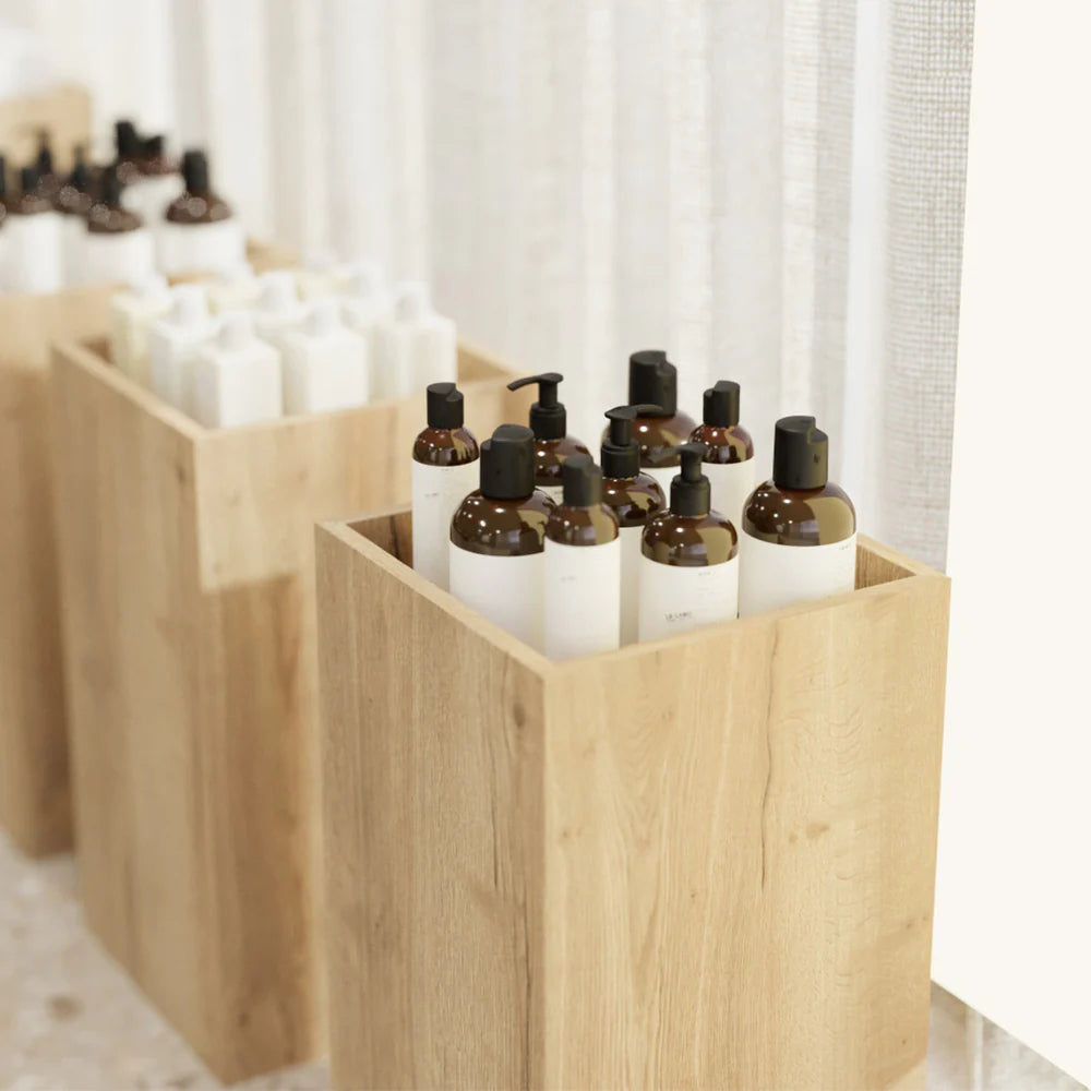 モダンデザインのディスプレイキューブ店舗ディスプレイ