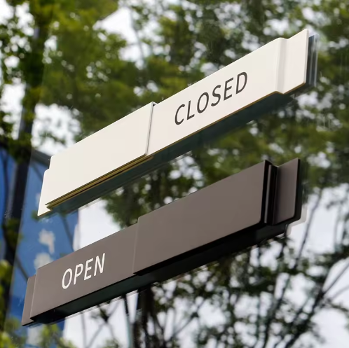 手で操作する スライド式 OPEN CLOSED サイン-1