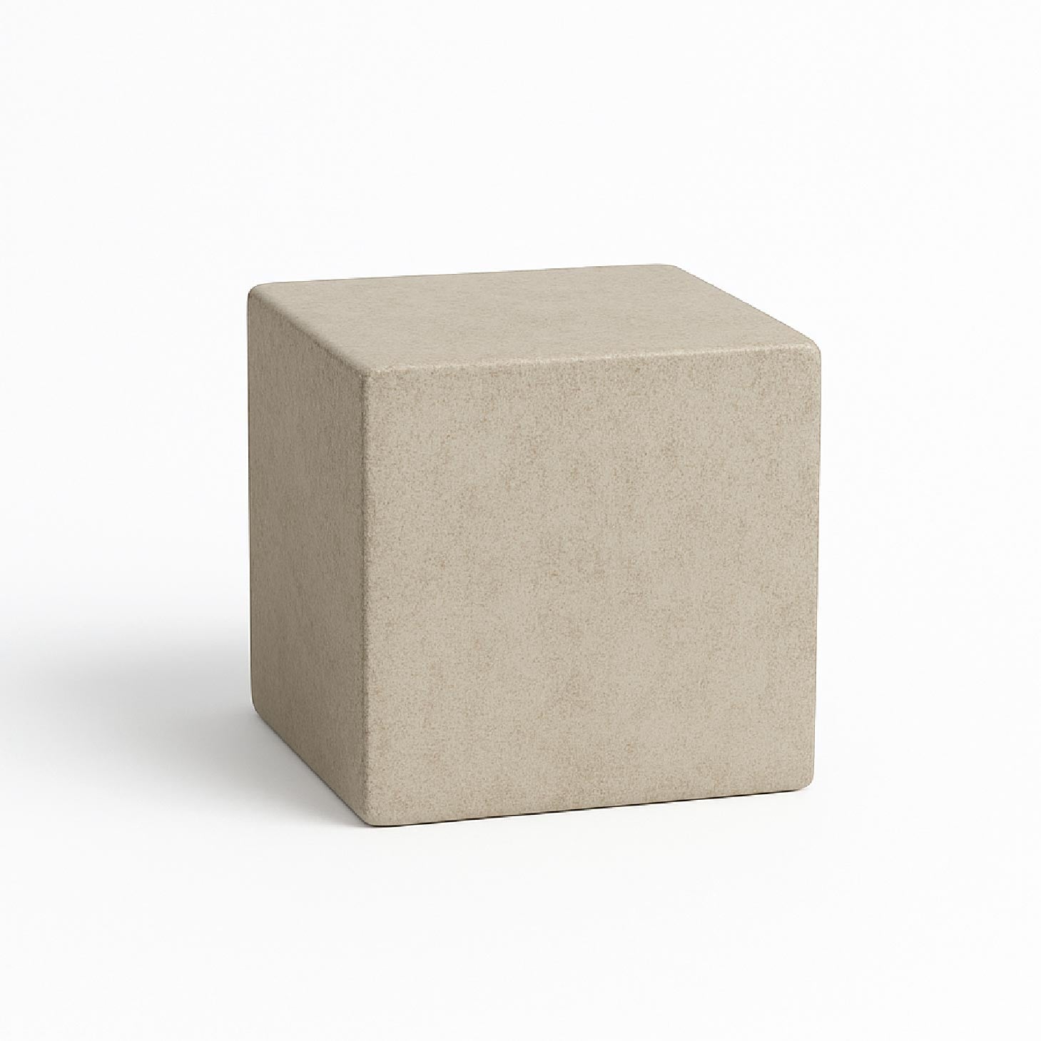 ライトグレーのキューブ型展示台