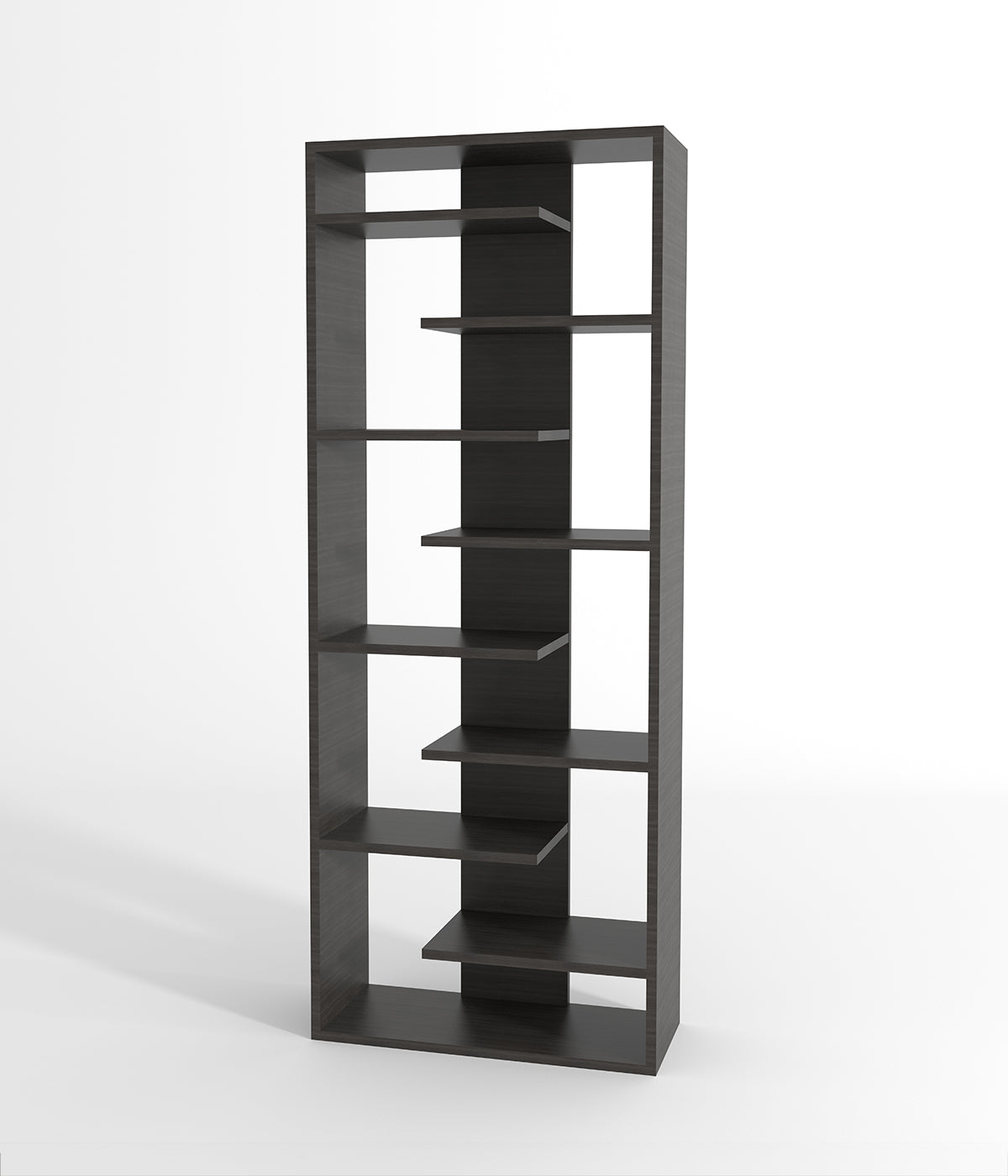 多層デザインのモダンなディスプレイスタンド - 金属フレームと木製棚付き、ブティック、メゾン、ショップに最適