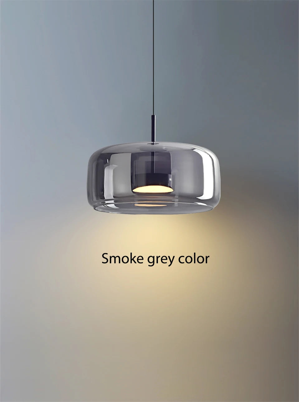 スモーキーグレーガラス1灯LEDペンダントライト
