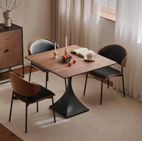 スクエアダイニングテーブルとチェアセット モダンデザインのカフェ・ダイニング家具 インテリアコーディネート