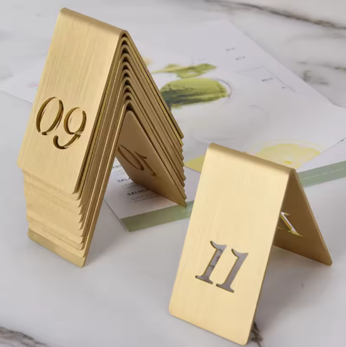 テーブル番号表示用 ゴールド 卓上スタンド 複数設置