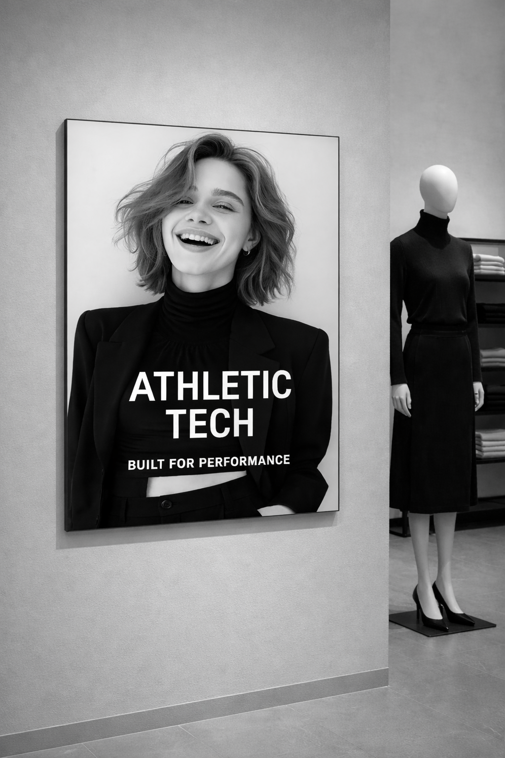 店舗ディスプレイや販促に使用される壁面設置型のライトボックスサイン