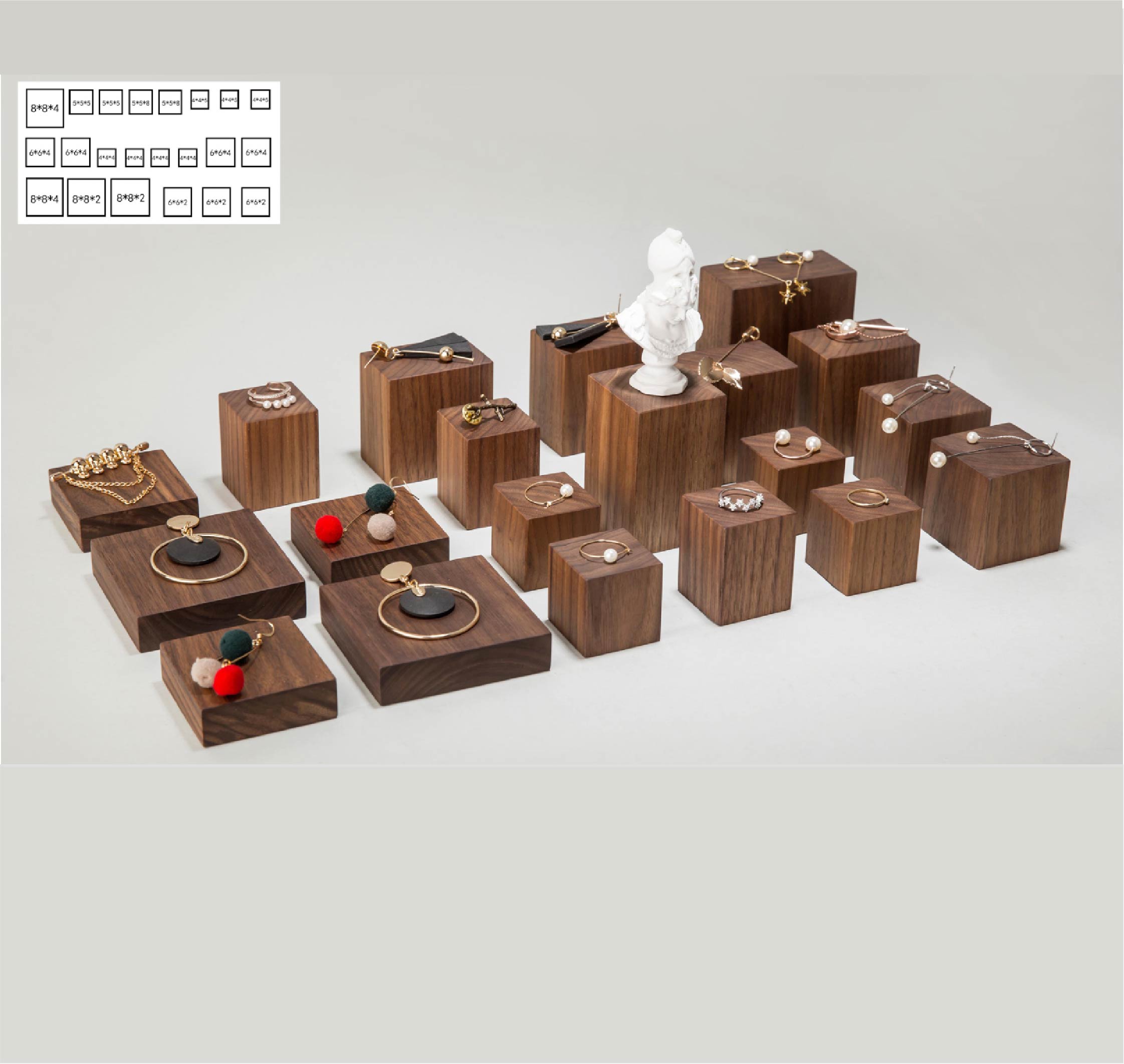 木製ディスプレイキューブセット