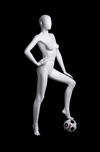 サッカーマネキン 女性用 足元ボール 24184