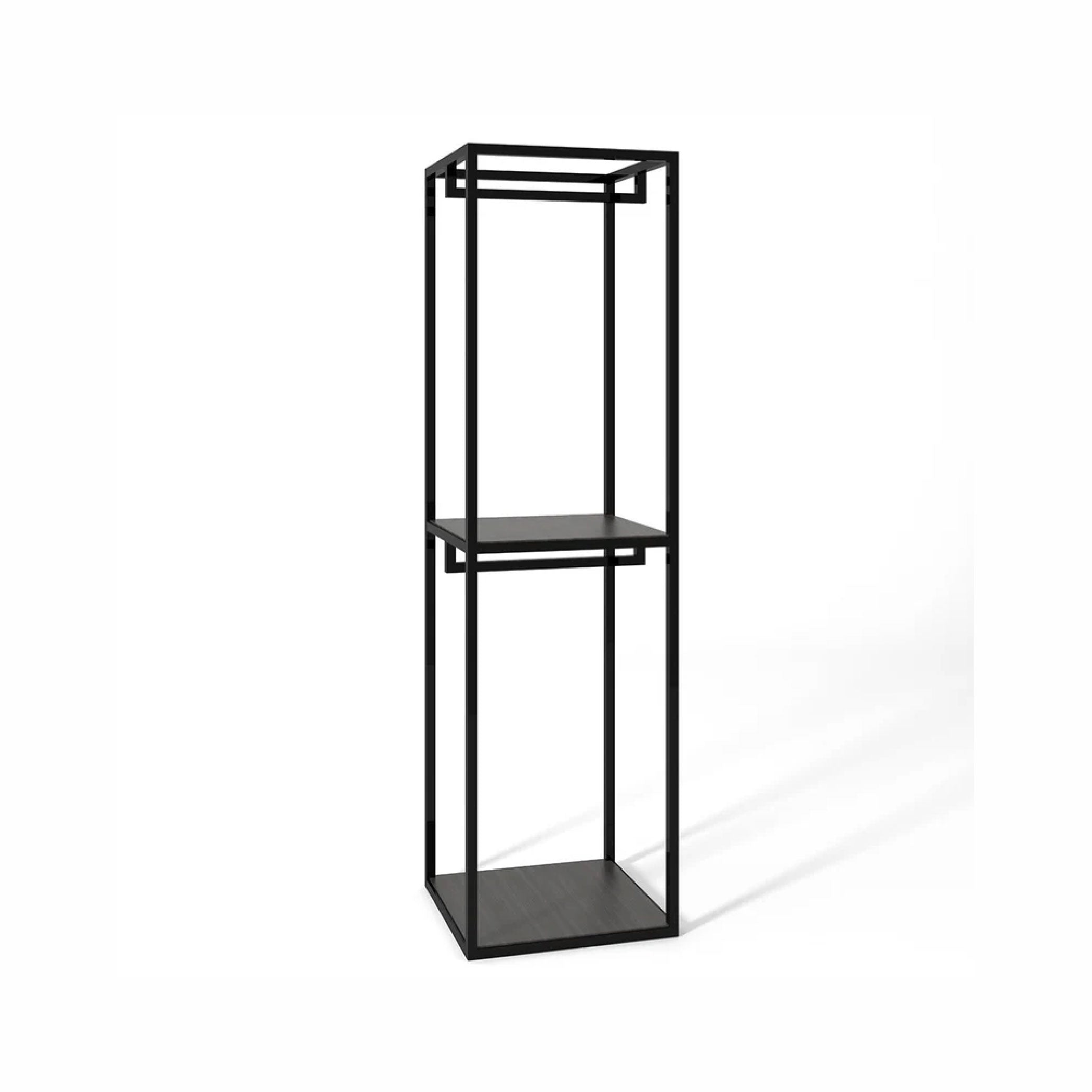 Display hanger rack 106 (with shelves) for stores
