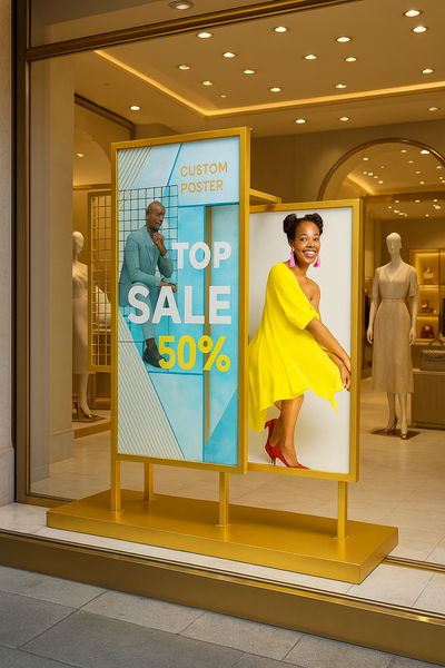 Multi-layer advertising display stand 102