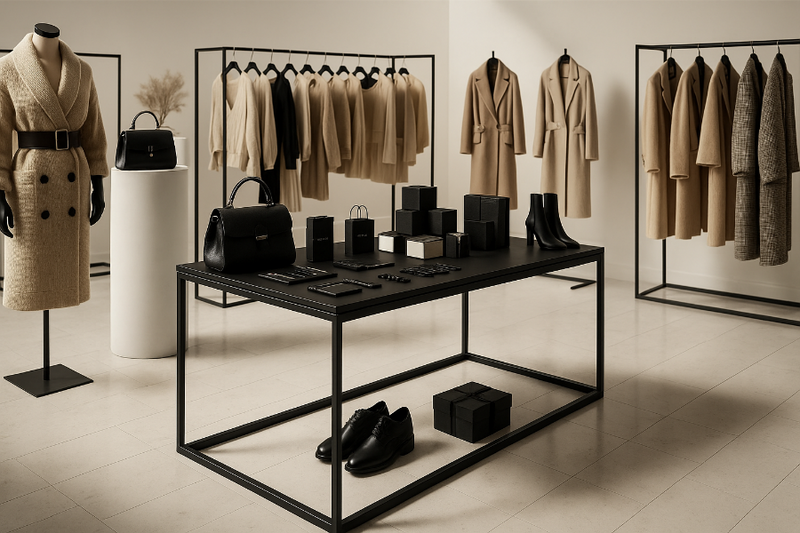 シンプル＆ナチュラルな空間に映えるディスプレイテーブル