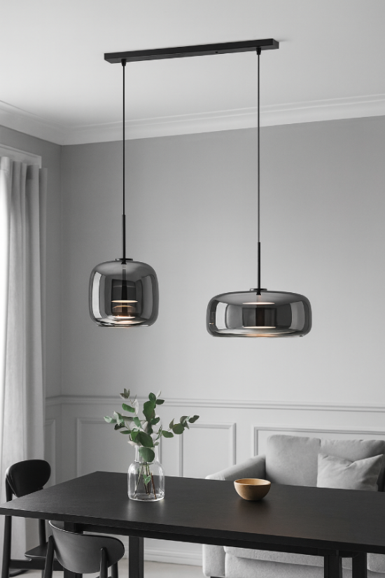 ガラスシェードの北欧風ペンダントライト 3607