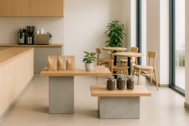 店舗映えするディスプレイテーブル