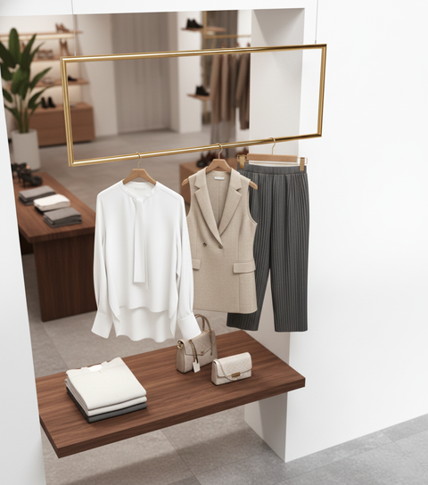 店舗用 モダンデザイン ハンガーラック 111