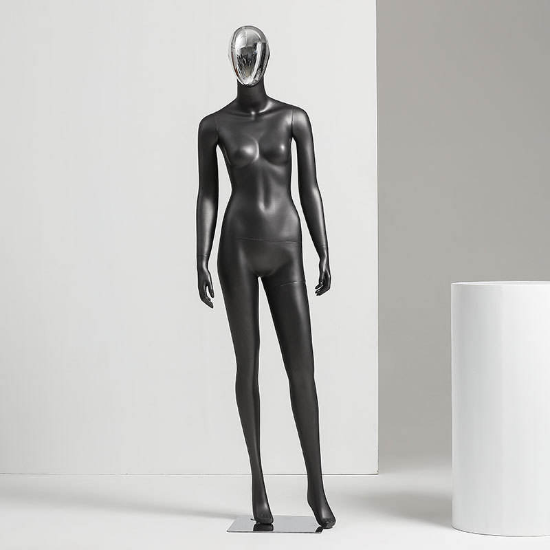 Women's Full Body Mannequin Black Mirror Face 24206