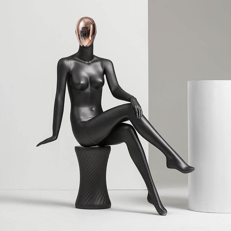 Fashion mannequin with chrome head 24167