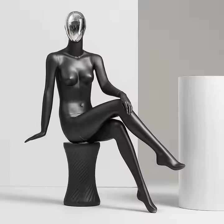 Fashion mannequin with chrome head 24167