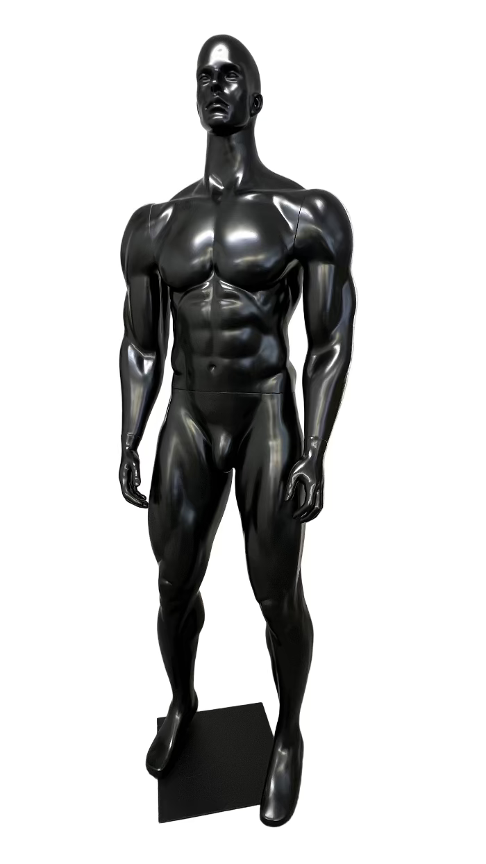 スポーツ向けマッスルマネキン｜男性全身斜め前ビュー