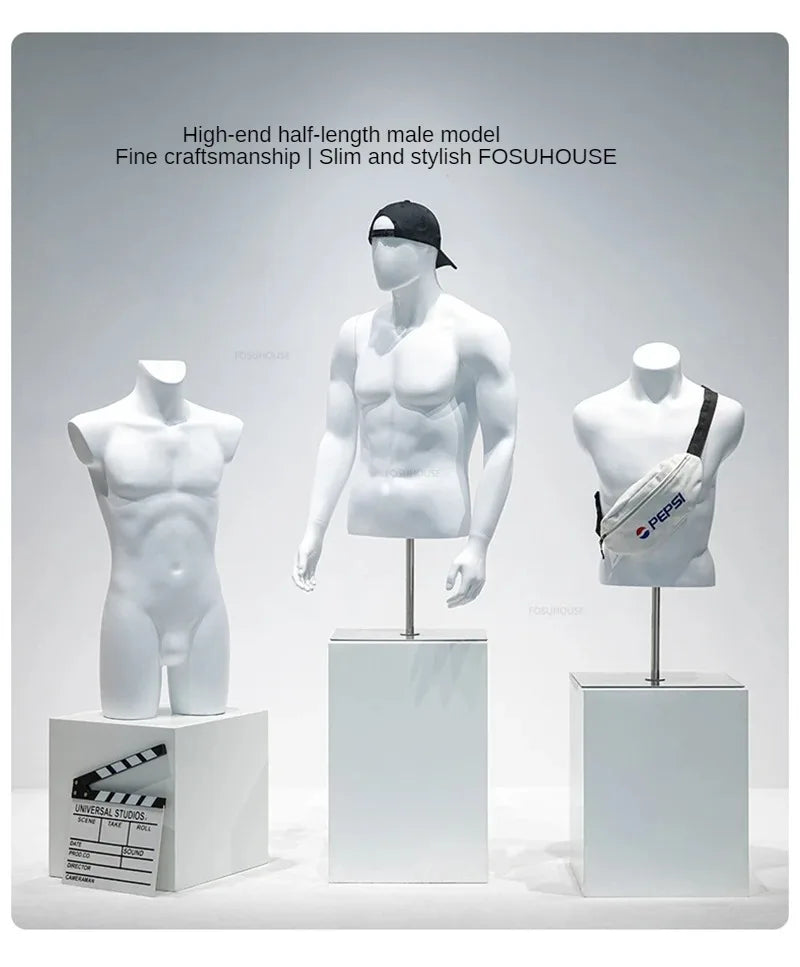 Male half-body mannequin 24152