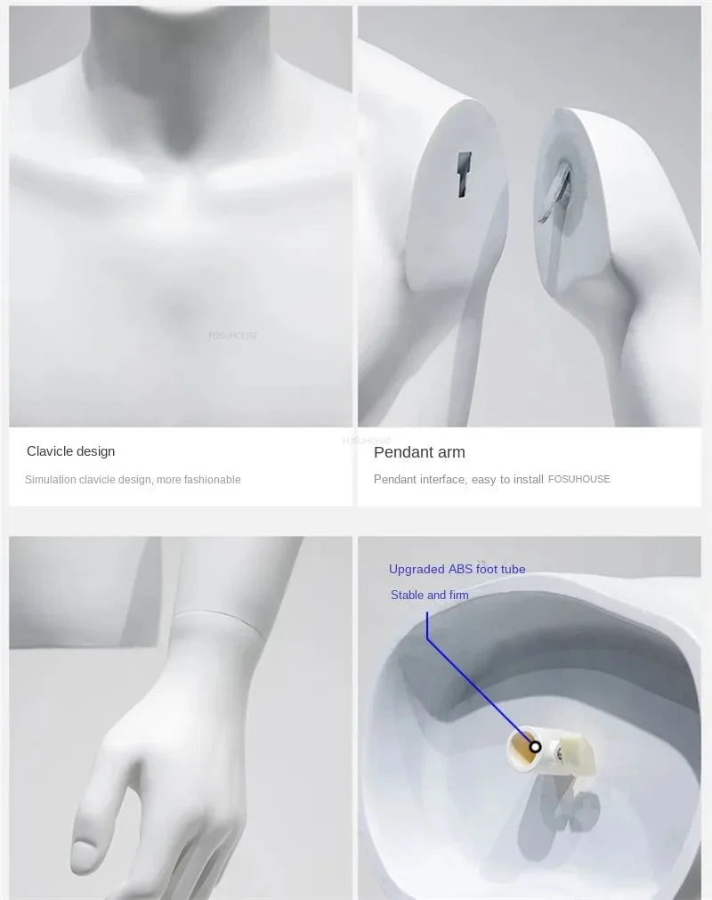 Male half-body mannequin 24152