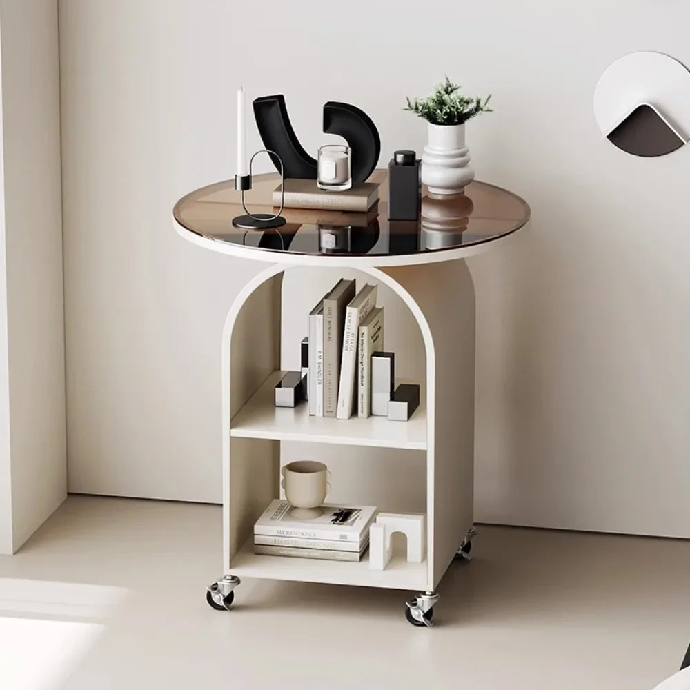 Removable round bedside table 2562