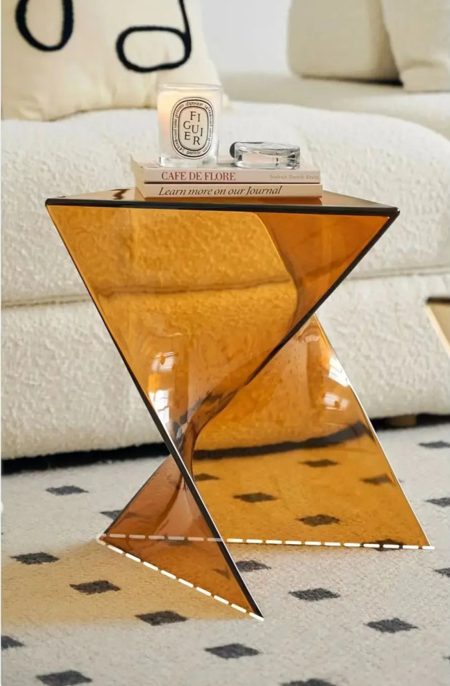 Acrylic living table, transparent 2502