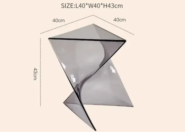 Acrylic living table, transparent 2502