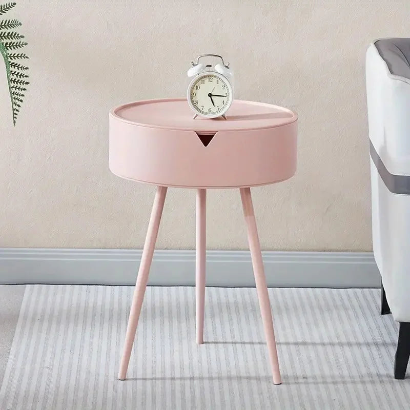 Nordic bedside table with modern metal legs 2708