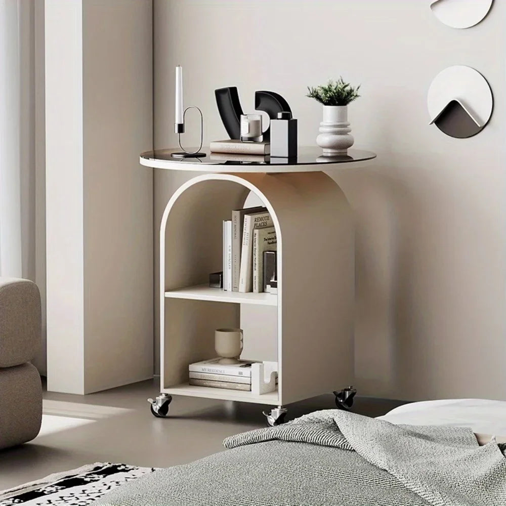 Removable round bedside table 2562