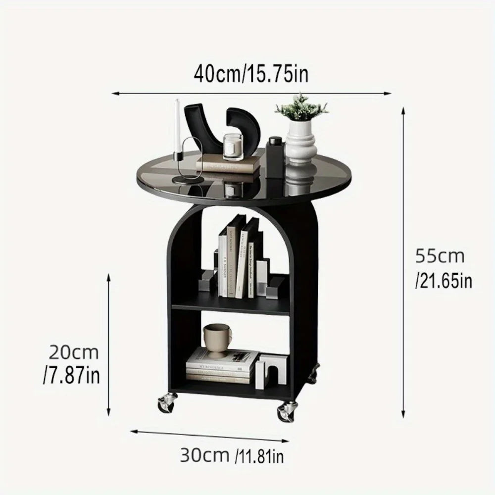Removable round bedside table 2562