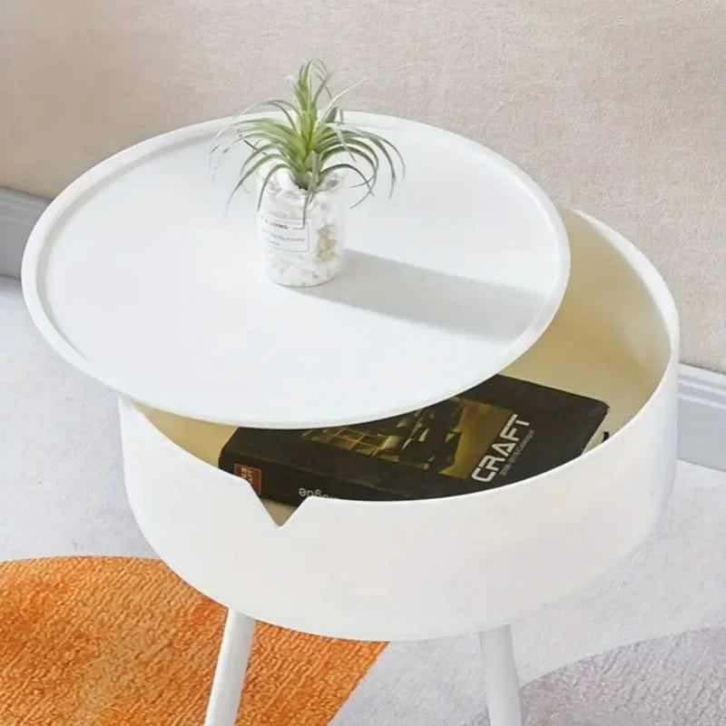 Nordic bedside table with modern metal legs 2708
