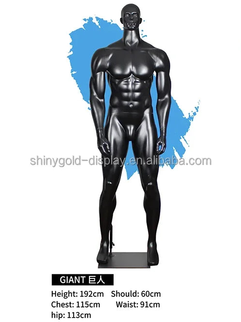 高級黒色筋肉型男性マネキン 24154