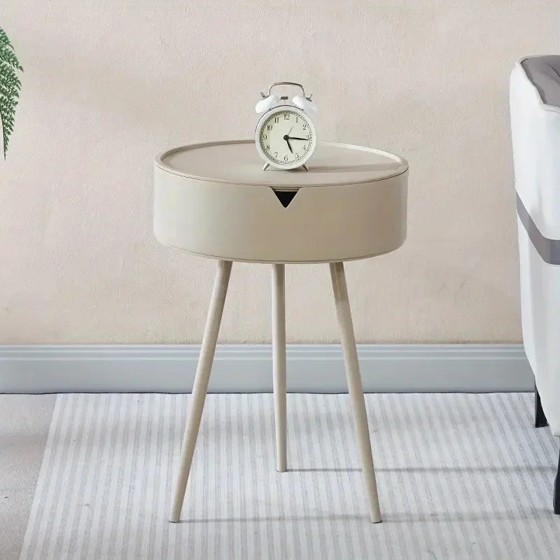 Nordic bedside table with modern metal legs 2708