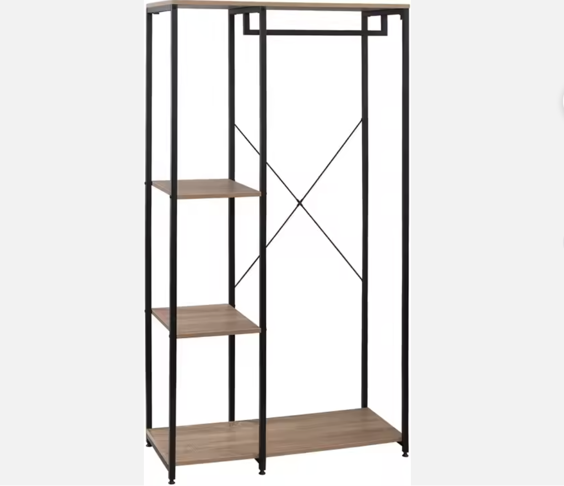 Wardrobe rack with shelves 2612