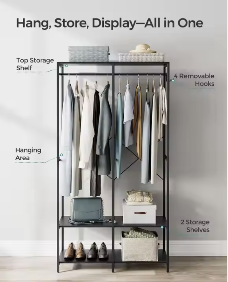 Hanger rack with drawers 2628