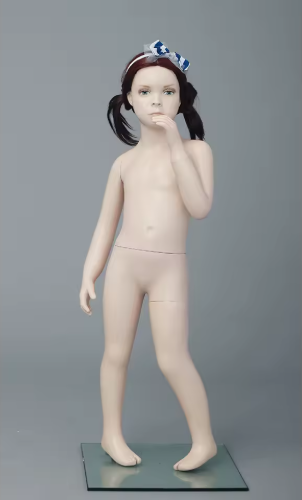 Kids Real Face Mannequin Girl Standing Pose 24198